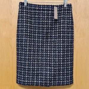 J.Crew Metallic Houndstooth Pencil Skirt 6